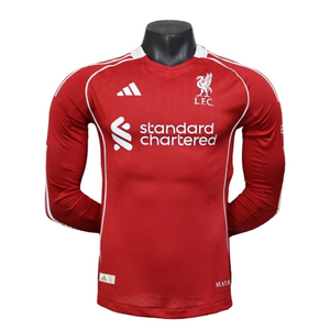 Liverpool Long Sleeve Jersey Home Football Shirt 2025-26-Player version