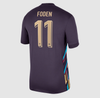 FODEN #11 England Away Soccer Jersey Euro 2024