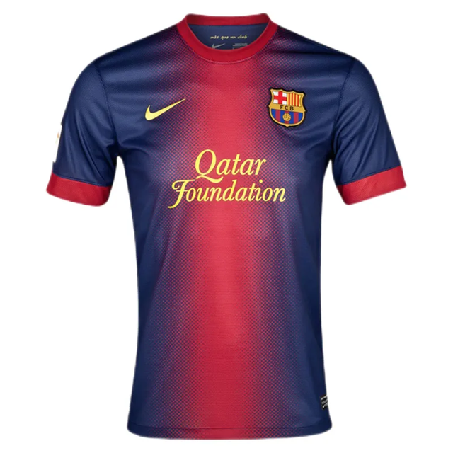 12-13 Barcelona MESSI #10 A.INIESTA #8 FÀBREGAS #4 Retro Jersey Home 