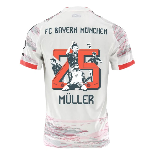 MULLER Special #25 Bayern Munich Away Soccer Jersey 2025/26 White