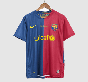 Retro Jersey MESSI #10 XAVI #6 A.INIESTA #8 Barcelona Retro Jersey Home Soccer Shirt 2008/09 UCL Final