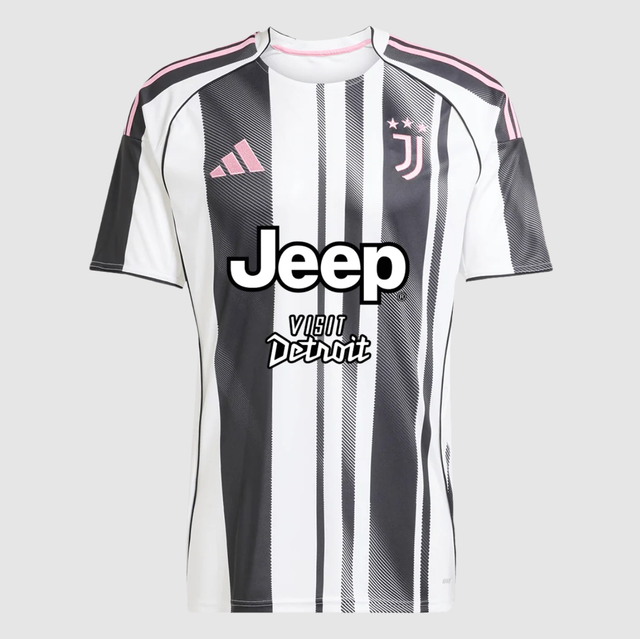 YILDIZ #10 Juventus Jeep x Visit Detroit Sponsor Home Soccer Jersey 2025/26 Black&White
