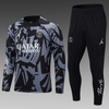 2024/2025 Paris Saint-Germain Half-Pull Training Suit Black Gray Football Shirt